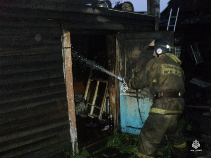 Пожар в Чесменском муниципальном районе