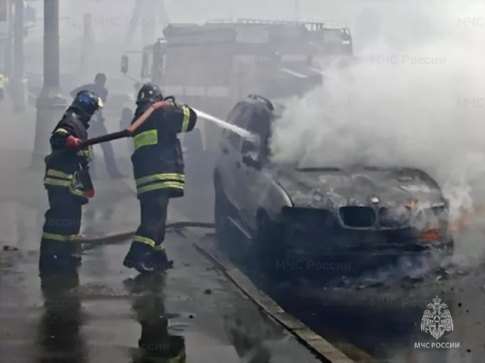 Пожар в городе Миасс